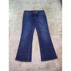 7 Seven For All Mankind Jeans Womens 28 Blue Flare Stretch Low Rise C485